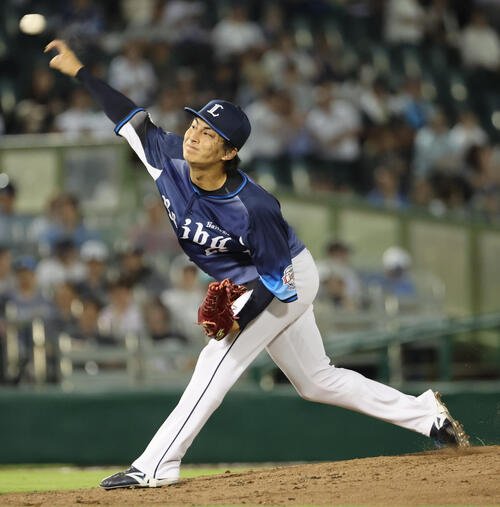 オリックス対西武　6回から登板の西武3番手森脇亮介(撮影･西尾就之)