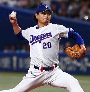 中日対巨人　巨人戦に先発する中日涌井秀章(撮影･加藤哉)