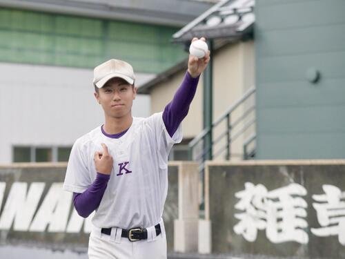 県大会に向け意気込む金足農･斎藤遼夢(撮影･高橋香奈)
