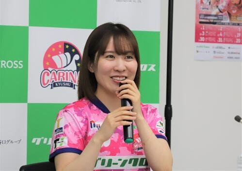 九州カリーナ入団記者会見に出席した平野美宇(撮影･藤塚大輔)