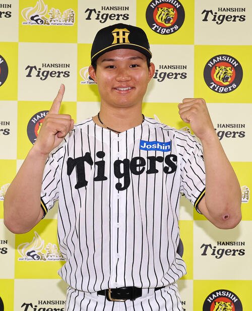 オールスターファン投票1位で選出された阪神森下翔太(撮影･上田博志)