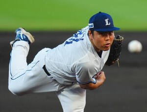 西武対楽天　力投する西武先発の平良海馬(撮影･垰建太)