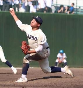 第108回全国高校野球埼玉大会　1回戦　埼玉平成対飯能　先発の飯能･各務碧弥(撮影･会田京叶)
