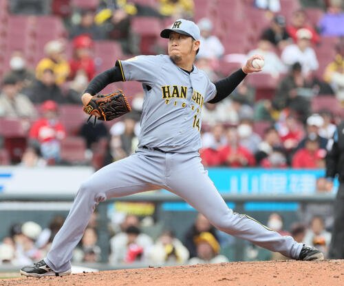 阪神岩貞祐太(2026年3月撮影)