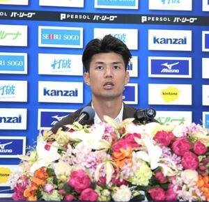 西武入団会見に臨む若林楽人(撮影･小島史椰)