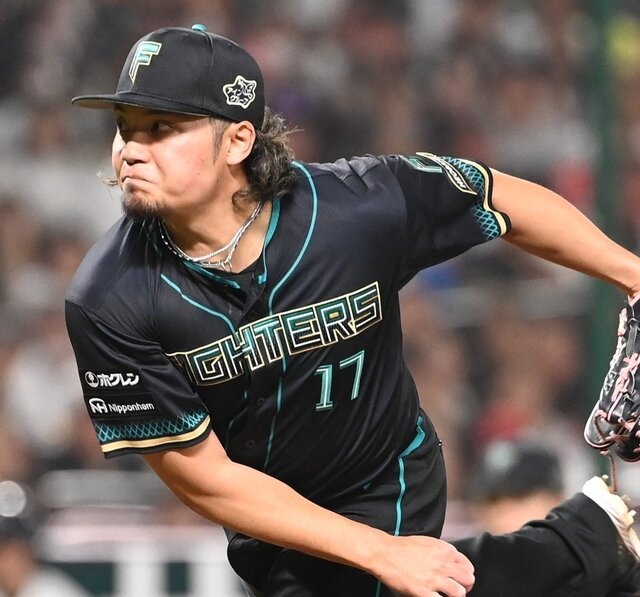 日本ハムのエース伊藤。前半戦は18試合に登板して8勝5敗、防御率3.29だった