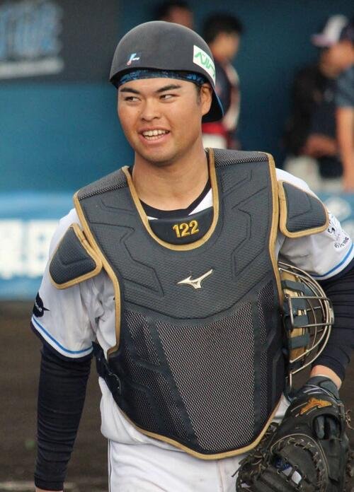 西武是沢涼輔捕手(2026年2月撮影)