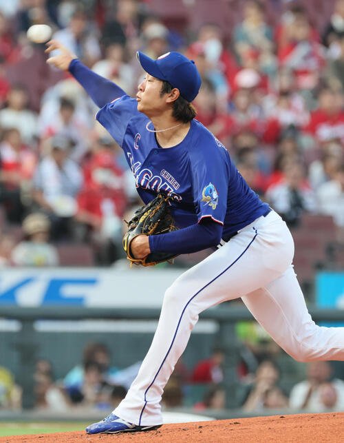 広島対中日　中日先発の高橋宏斗(撮影･加藤孝規)