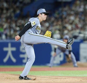 ヤクルト対阪神　阪神先発の下村海翔(撮影･宮地輝)