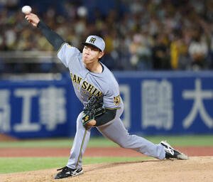 ヤクルト対阪神　阪神5番手で登板し力投する工藤泰成(撮影･増田悦実)