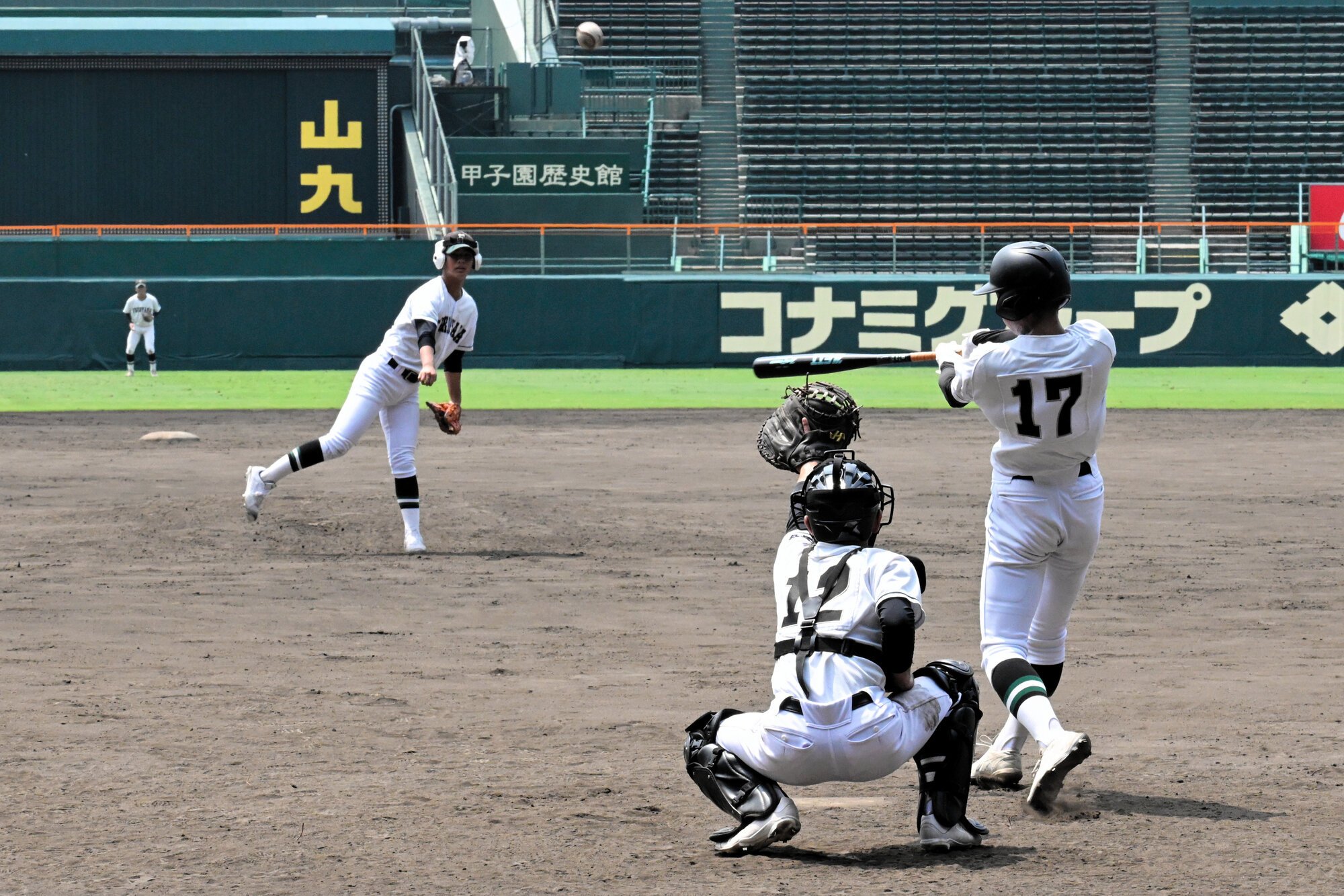 甲子園練習に臨む福山の選手たち=2026年8月3日、兵庫県西宮市の阪神甲子園球場、相川智撮影