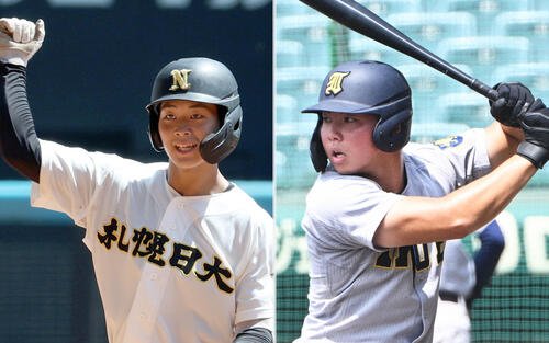 札幌日大･前田和磨(左)と仙台育英･田山纏