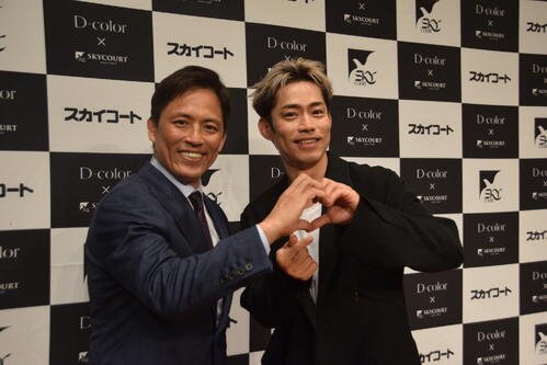イベントで対談した高橋大輔さん(右)と野村忠宏さん