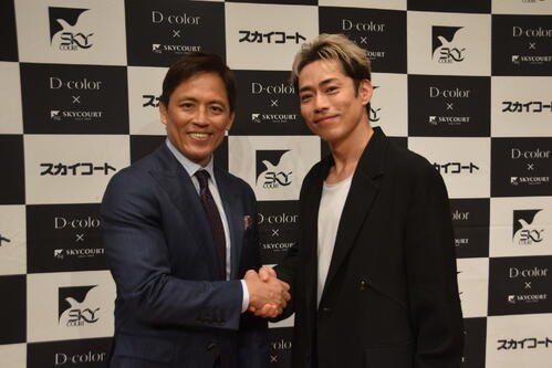 イベントで対談した高橋大輔さん(右)と野村忠宏さん