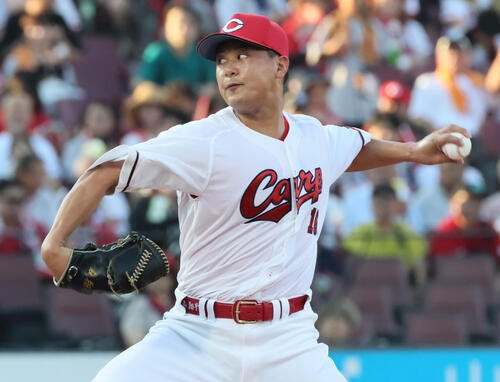 広島対巨人　広島先発の森翔平(撮影･加藤孝規)