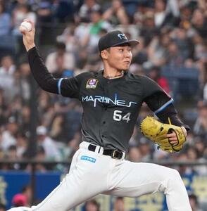 ロッテ対オリックス　ロッテ先発の広池康志郎(撮影･小沢裕)