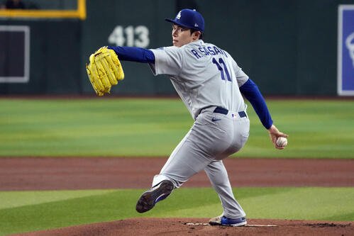 ダイヤモンドバックス戦に先発したドジャース佐々木朗希(AP)