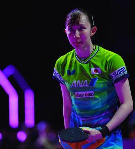 女子準々決勝で敗れた早田ひな(撮影･垰建太)