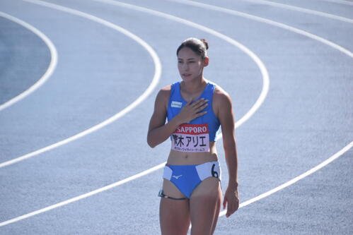 女子400メートル5位だった日体大･青木アリエ
