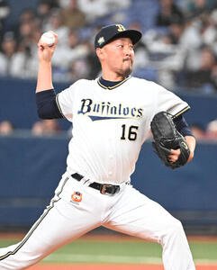 ソフトバンク戦で力投するオリックス平野佳寿(2025年4月撮影)