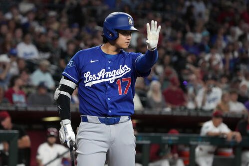 ダイヤモンドバックス戦に出場した大谷翔平 (AP)