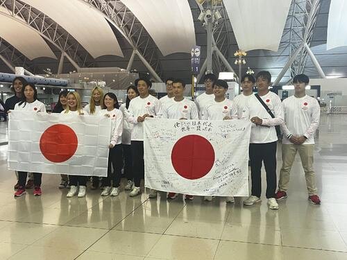 フラッグフットボール男女日本代表(2024年8月23日撮影)