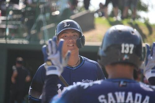 3軍戦でプロ初本塁打を放った西武今岡拓夢(撮影･金子真仁)