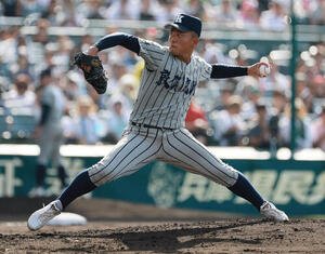 敦賀気比対横手　敦賀気比先発の辻琉成(撮影･上山淳一)