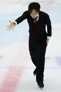 男子フリーで演技する三浦佳生(撮影･前田充)
