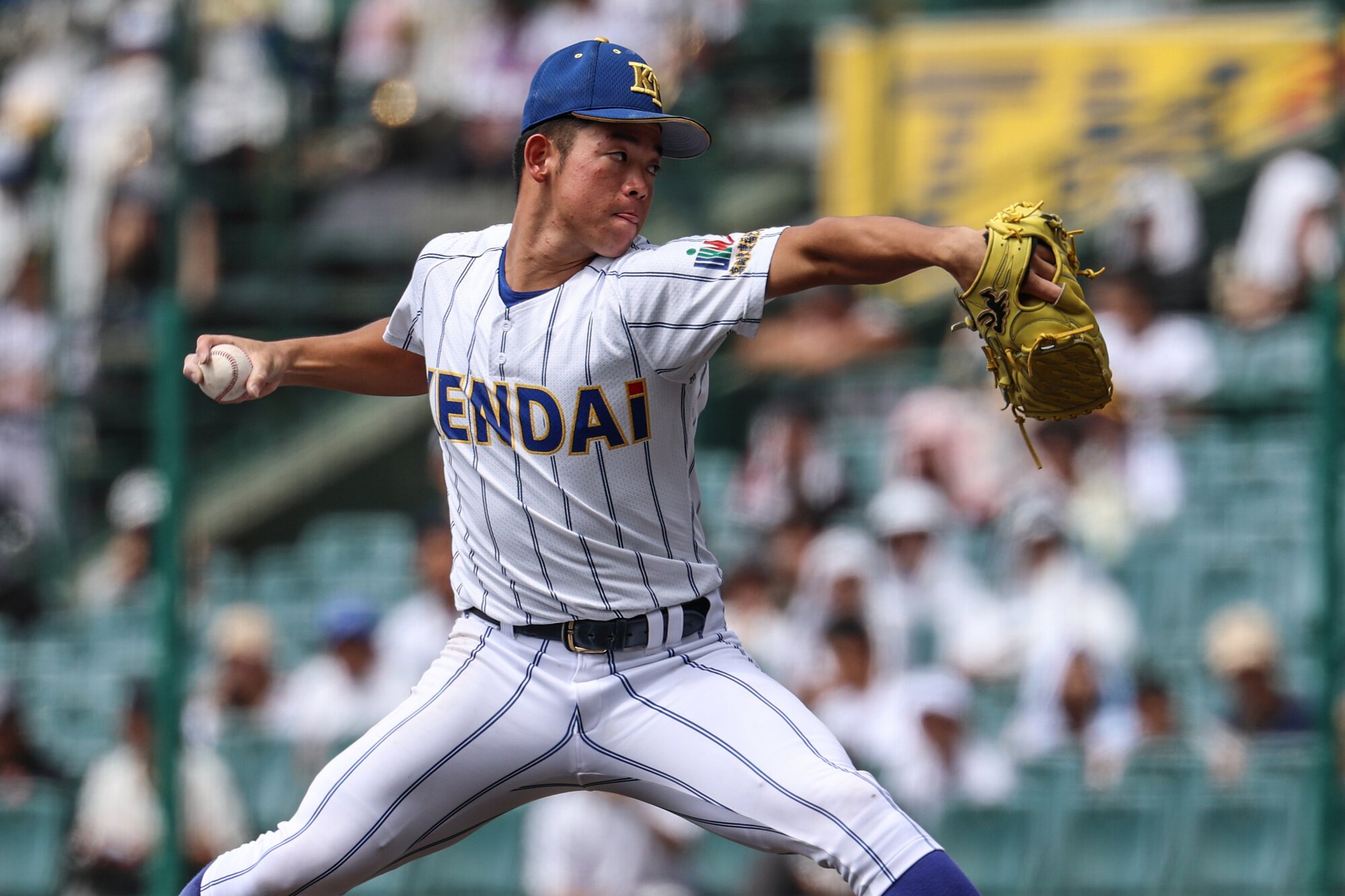 東海大甲府―健大高崎　健大高崎先発の佐藤=吉田耕一郎撮影