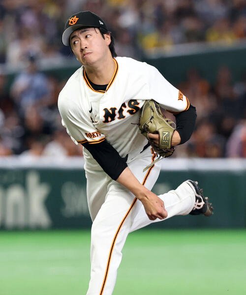 巨人対阪神　巨人先発の西舘勇陽(撮影･浅見桂子)