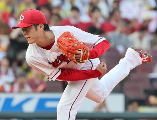 広島対阪神　広島先発の森下暢仁(撮影･加藤孝規)
