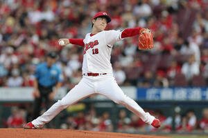 広島対阪神　力投する広島先発の森下暢仁(撮影･前田充)