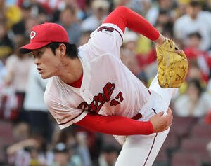 広島対阪神　広島先発の斉藤優汰(撮影･加藤孝規)