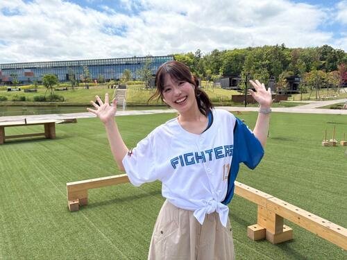 WIND PLAZAで笑顔を見せる滝谷美夢