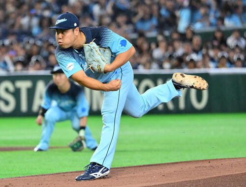 西武対オリックス　西武先発の平良海馬(撮影･滝沢徹郎)