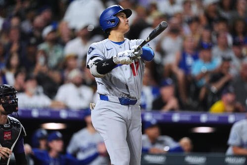 ロッキーズ戦で29号を放ったドジャース大谷翔平(AP)