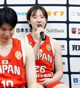 大会への思いを語る田中こころ(撮影･山本朝陽)