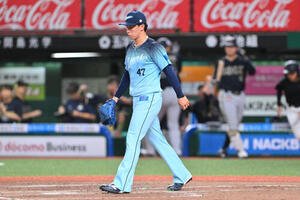 西武対オリックス　2回表オリックス1死三塁、中川圭太に先制の犠飛を許す杉山遥希(撮影･滝沢徹郎)