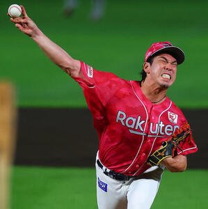 楽天対ロッテ　力投する楽天先発の前田健太(撮影･野上伸悟)
