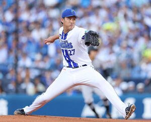 DeNA対巨人　先発し力投するDeNA藤浪晋太郎(撮影･増田悦実)