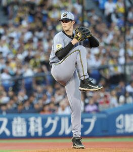 DeNA対阪神　阪神先発のイーストン･ルーカス(撮影･宮地輝)