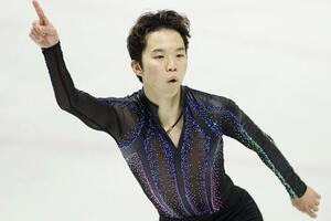 エキシビションで演技を披露する友野一希(撮影･前田充)