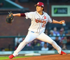 楽天対西武　楽天先発の早川隆久(撮影･野上伸悟)
