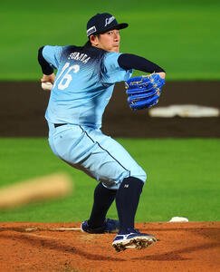 楽天対西武　西武先発の隅田知一郎(撮影･野上伸悟)
