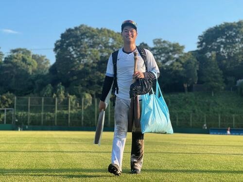 楽天2軍戦にフル出場し引き揚げる西武是沢涼輔(撮影･金子真仁)