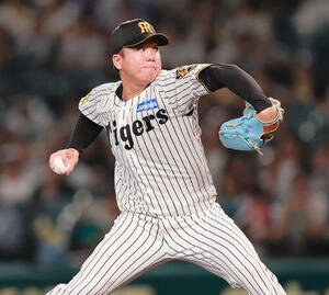 阪神対巨人　4回表を投げる阪神村上頌樹(撮影･上山淳一)