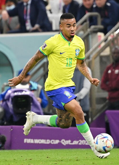 ブラジル代表ガブリエウ･ジェズス(2022年撮影)