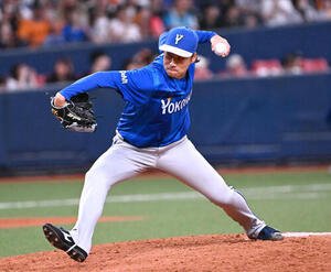巨人対DeNA DeNA5番手の岩田将貴(撮影･石井愛子)