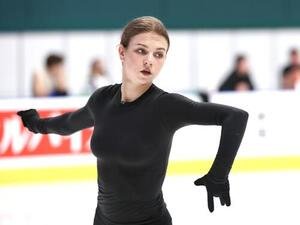 公式練習に臨むアレクサンドラ･イグナトワ(旧姓トルソワ)(撮影･宮地輝)